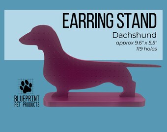 Suporte para brincos de Dachshund, suporte para brincos, presente para Dachshund, amante de Doxie