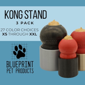 Soporte para congelador Kong (paquete de 3): soporte para Kong, tapón para Kong, tapón para Kong, ideal para enriquecer el alimento (PATENTE PENDIENTE)