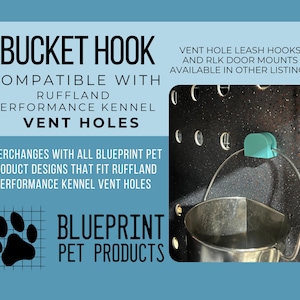 Vent Hole Bucket Hook Holder for dog crate compatible with Ruffland Kennels