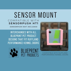 Suporte de sensor de temperatura para caixa de transporte de cães compatível com SensorPush HT1 HT.w e HT.xw para caber em portas de canis RuffLand Performance