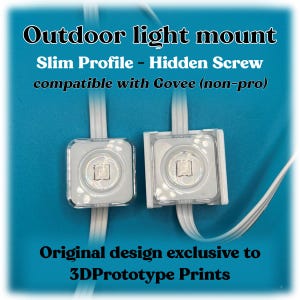 Outdoor light mount - Slim profile - compatible with Govee Permanent Outdoor Lights