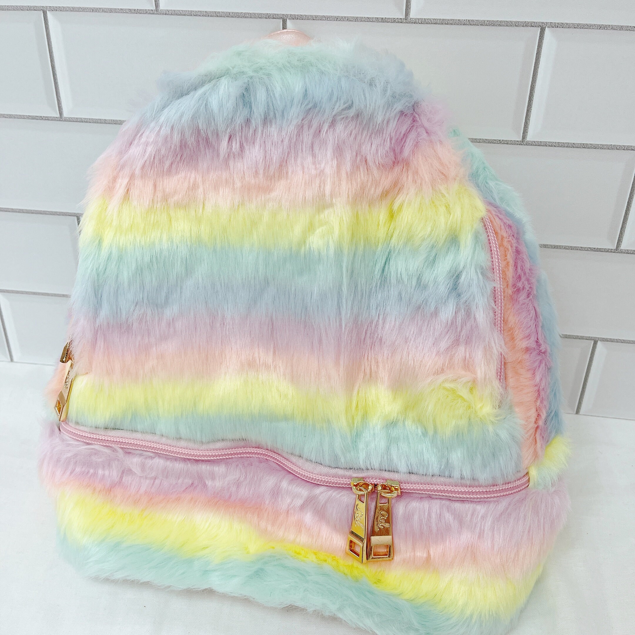 Cotton Candy Girls Backpack Tie Dye Fuzzy Unicorn and Home Etsy