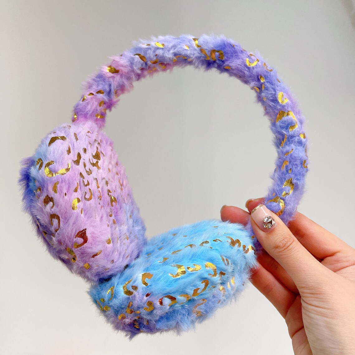 Earmuffs Tiedye Faux Fur earmuffs Cottoncandy earmuffs Fur Etsy