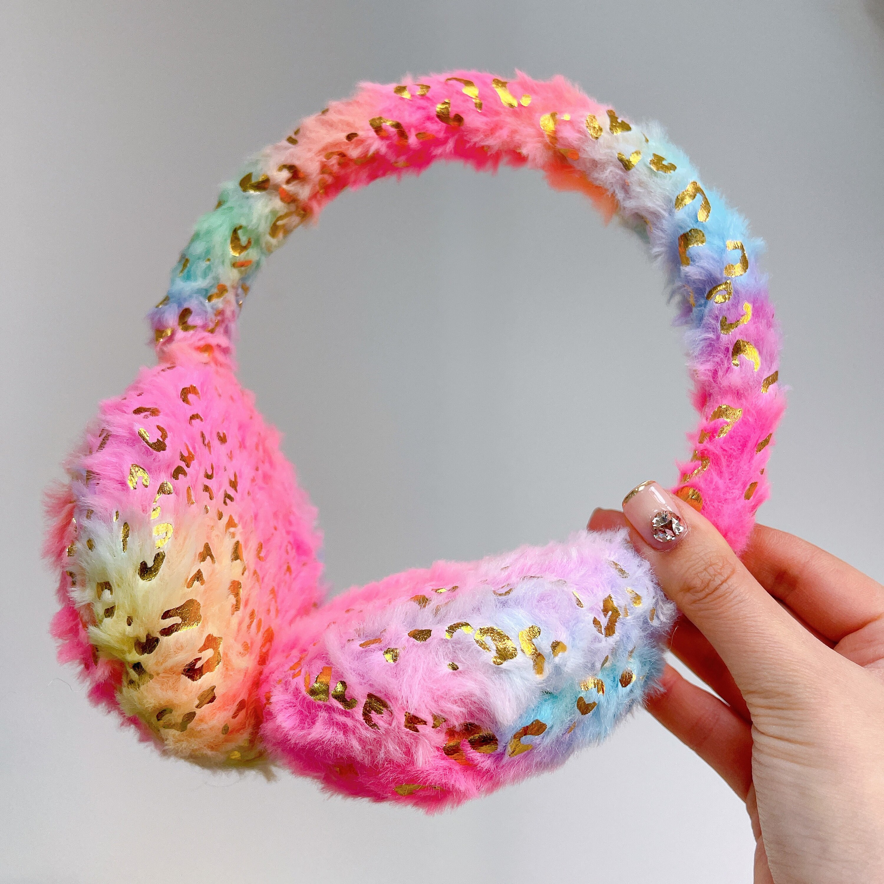 Earmuffs Tiedye Faux Fur earmuffs Cottoncandy earmuffs Fur Etsy