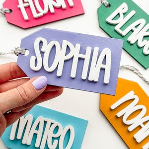 Wooden Name Tags / Wooden Name Labels / Gift Basket Tags / Party Favor Tags