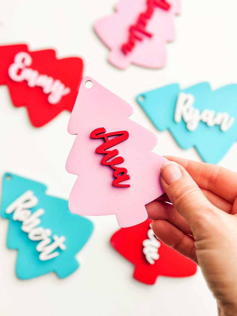 Christmas Name Tags / Wooden Christmas Name Tags / Stocking Tags