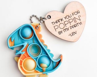 Birthday Pop It Gifts / Birthday Party Favors / Valentine's Day Class Gifts / Personalized Party Favors / Fidget Toy Keychain