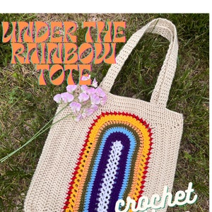 Under the Rainbow Tote Bag - CROCHET PATTERN