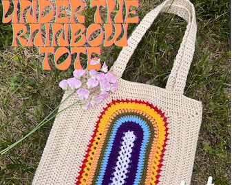 Under the Rainbow Tote Bag - CROCHET PATTERN