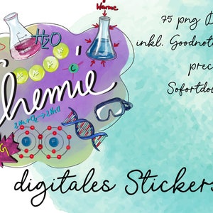 Chemistry clipart school, create worksheets, digital stickers, Goodnotes, instant download, sketchnotes, journal
