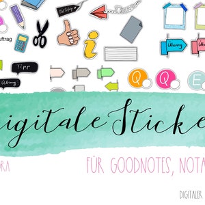 Cliparts school, create worksheets, digital stickers, Goodnotes, instant download, sketchnotes, journal