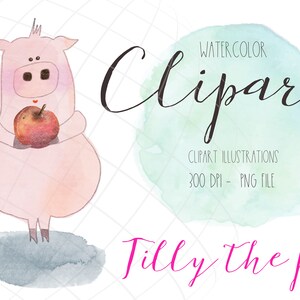 Ilustración de imágenes prediseñadas de cerdo de manzana, ilustración linda png, cerdo digital, regalo vegano, una manzana al día para mantener alejado al médico