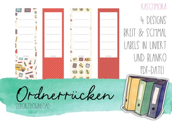 Uncle Yang Ordnerrücken Selbstklebend - 100 Stück 5,4x19cm