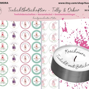 Tea light messages, tea light with saying, gift, little thing, birthday, birthday candle, pig