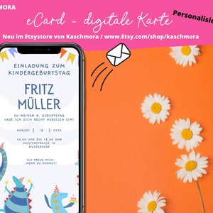 eCard Biglietto d'invito digitale, invito compleanno bambini, personalizzato, biglietto WhatsApp, invio online