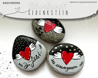 Memorial stone, consolation stone, remembrance, mourning, death of cat, death of dog, rainbow bridge, customizable