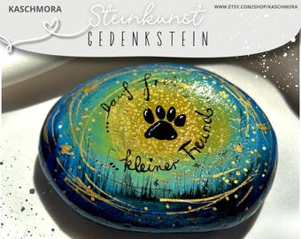 Memorial stone, consolation stone, remembrance, mourning, death of cat, death of dog, rainbow bridge, customizable