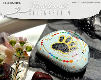 Memorial stone, comfort stone, memory, mourning, death of cat, death of dog, rainbow bridge, personalizable