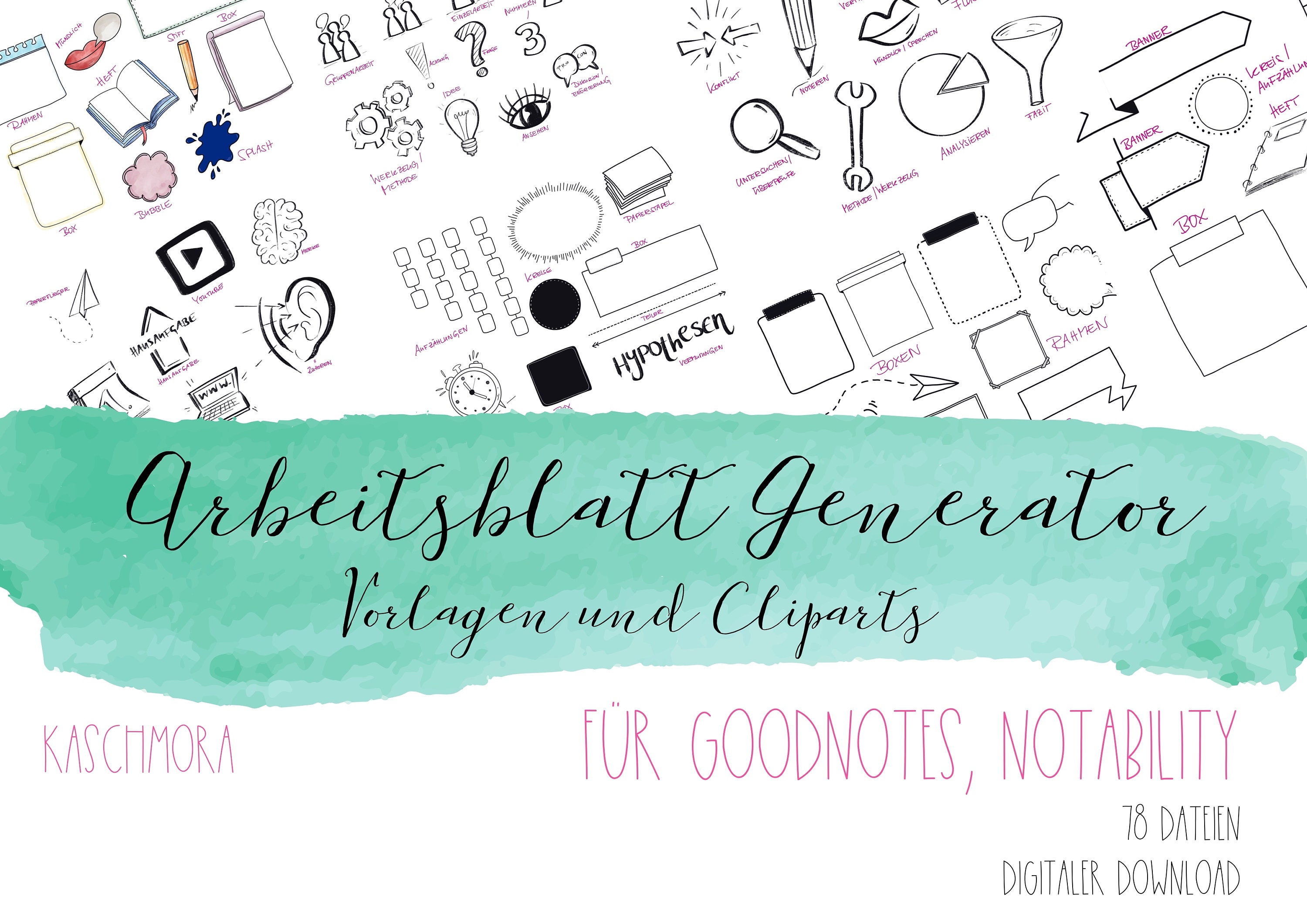 Arbeitsblatt erstellen Digital stickers digital post its textcontainer