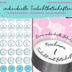 Tealight messages, tealight with saying, individual, personalized