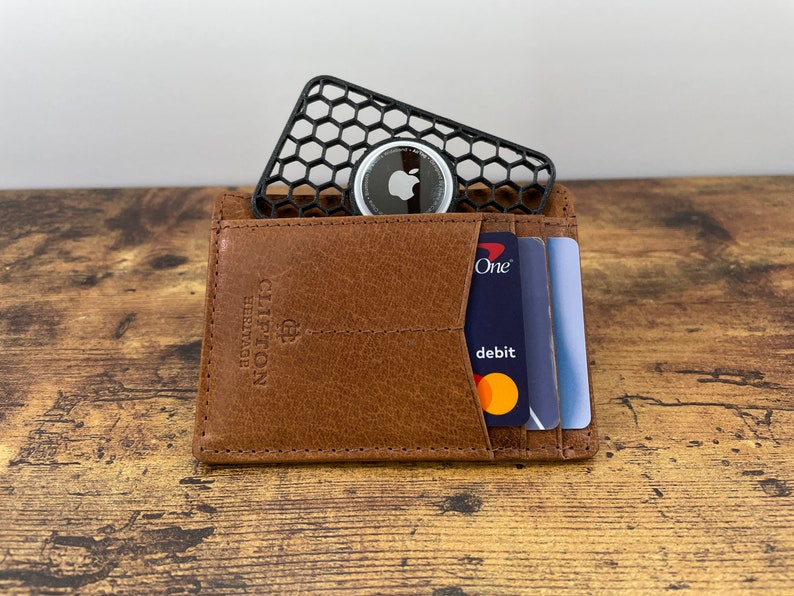 AirTag Wallet Holder For Slim Wallets Credit Card Sized Etsy