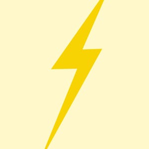 Yellow Lightning Bolt Poster