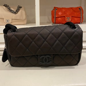 Chanel Boating Medium Classic Zippered Expandable Flap Bag