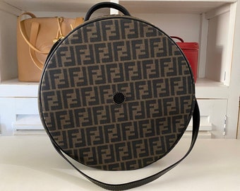 Fendi Zucca Coated Canvas Circular Crossbody Bag