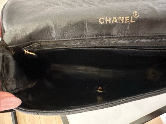 Chanel Rare Vintage 90s Lambskin Classic Flap Bag - image 8