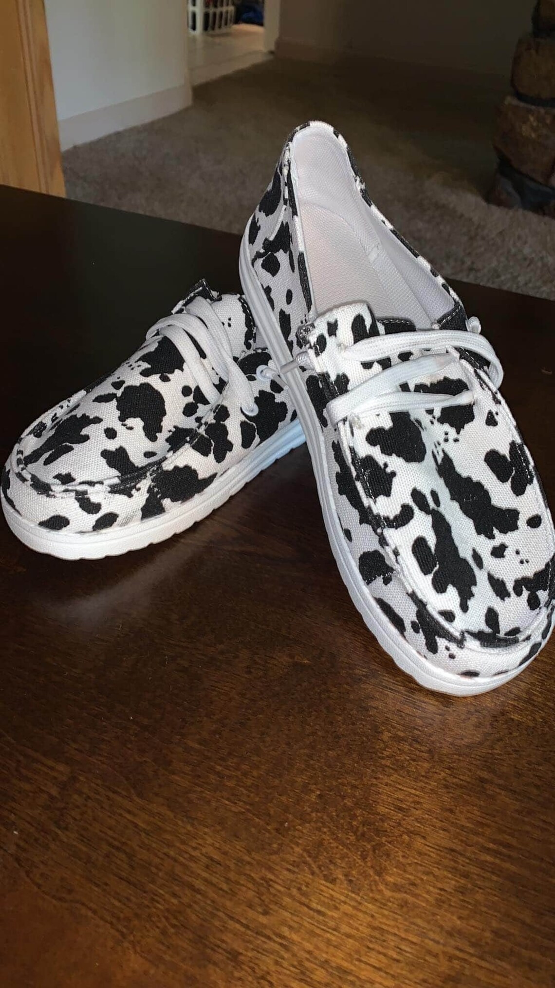 cow canvas shoes