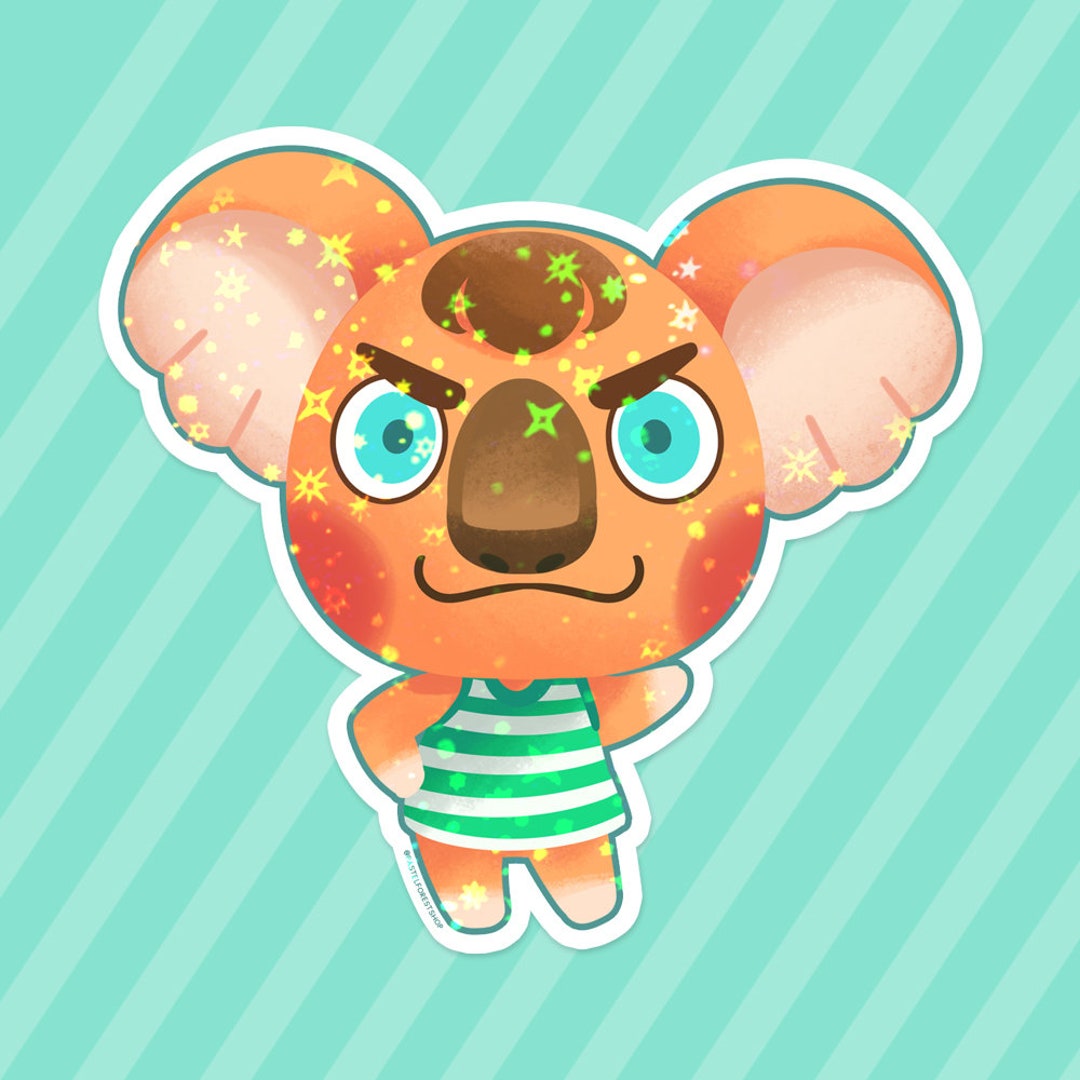 Canberra Animal Crossing Cute Vinyl Sparkly Star Holographic Sticker Etsy