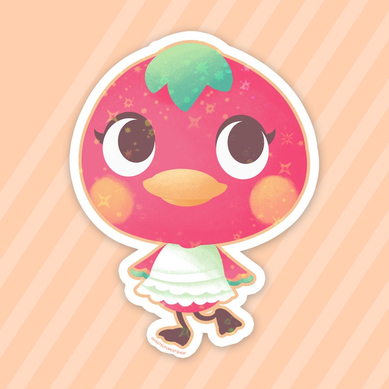 Ketchup Animal Crossing Cute Vinyl Sparkly Star Holographic Etsy