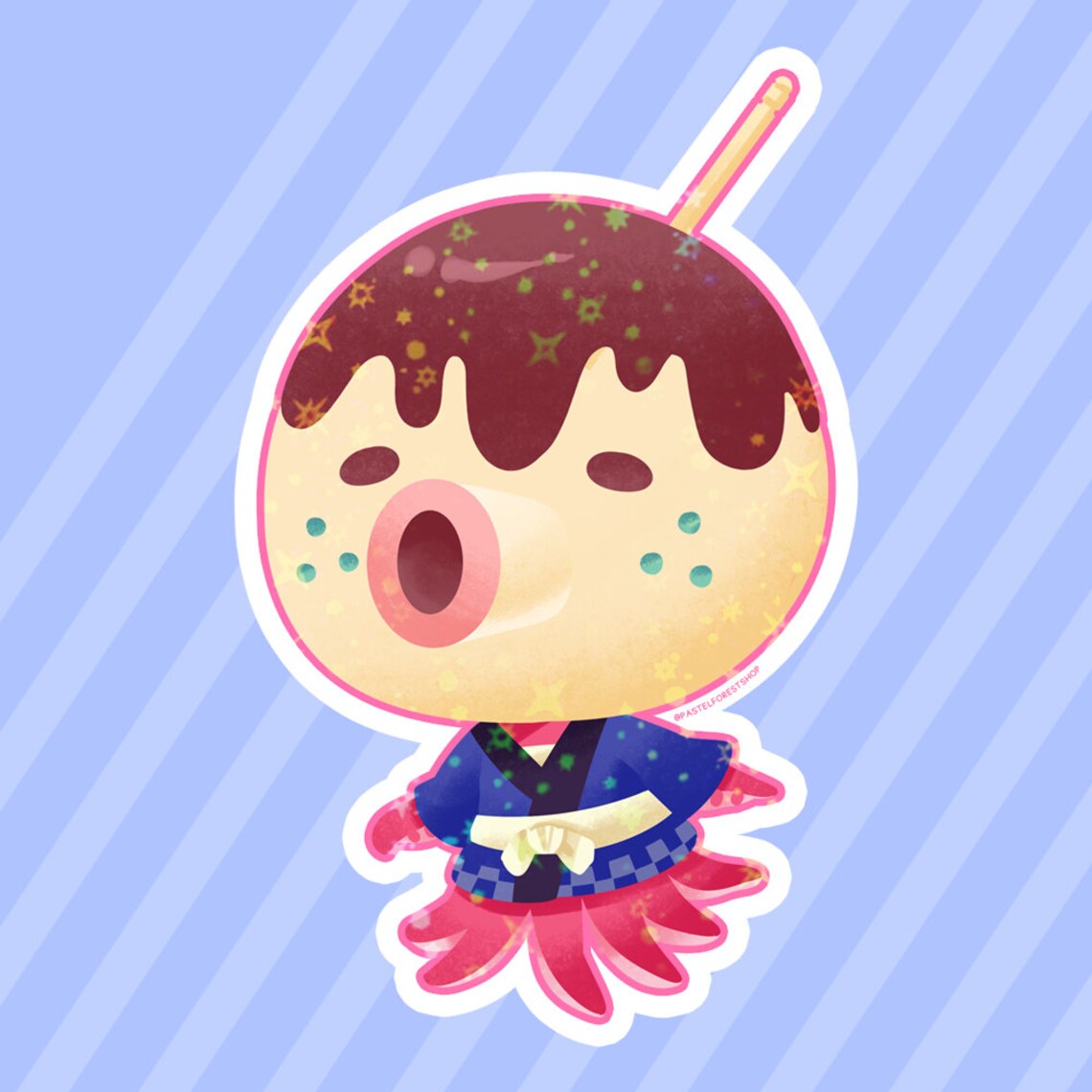 Zucker Animal Crossing Cute Vinyl Sparkly Star Holographic Etsy