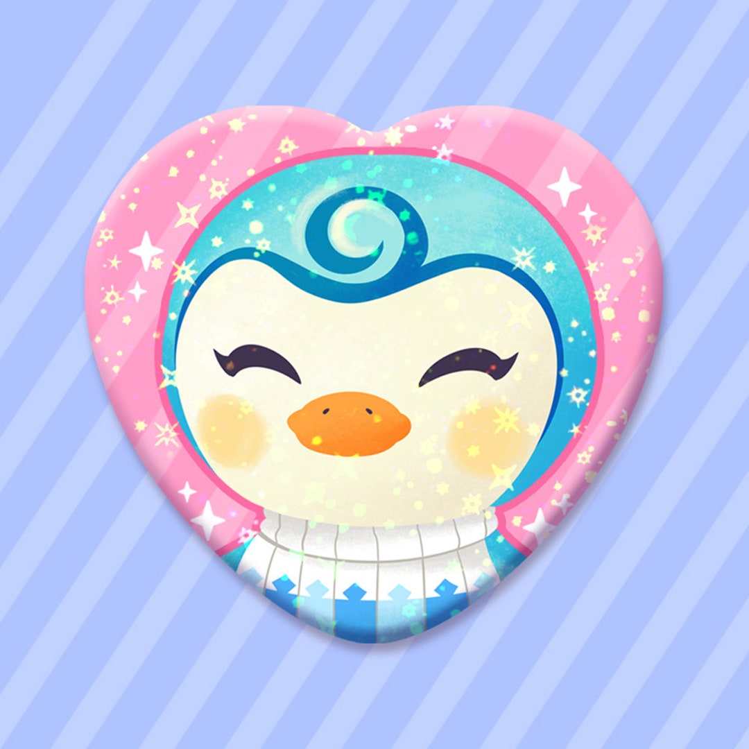 Sprinkle Animal Crossing Cute Metal Sparkly Star Holographic Heart