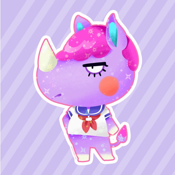 Renee Animal Crossing Cute Vinyl Sparkly Star Holographic Etsy