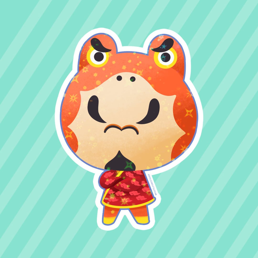 Croque Animal Crossing Cute Vinyl Sparkly Star Holographic Etsy New