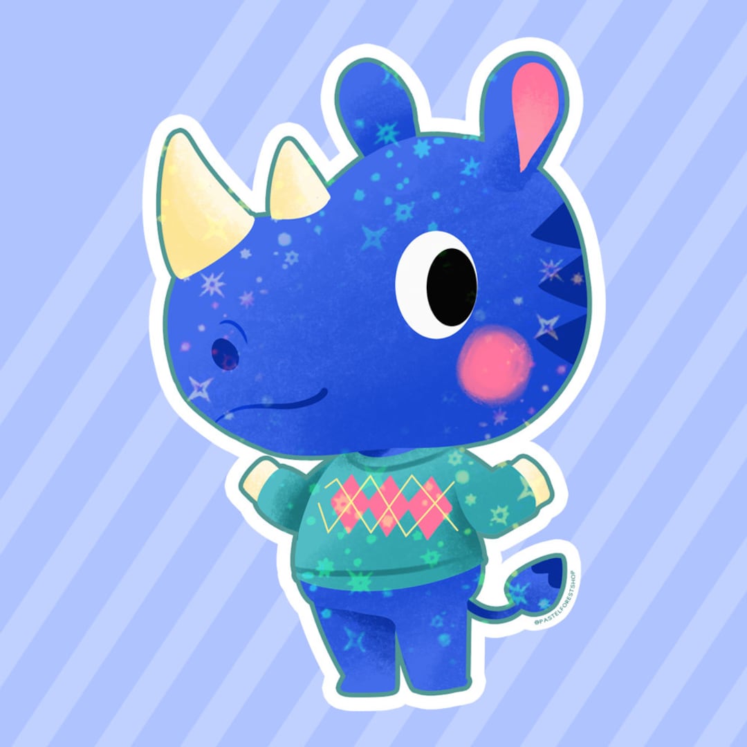 Hornsby Animal Crossing Cute Vinyl Sparkly Star Holographic Sticker Etsy