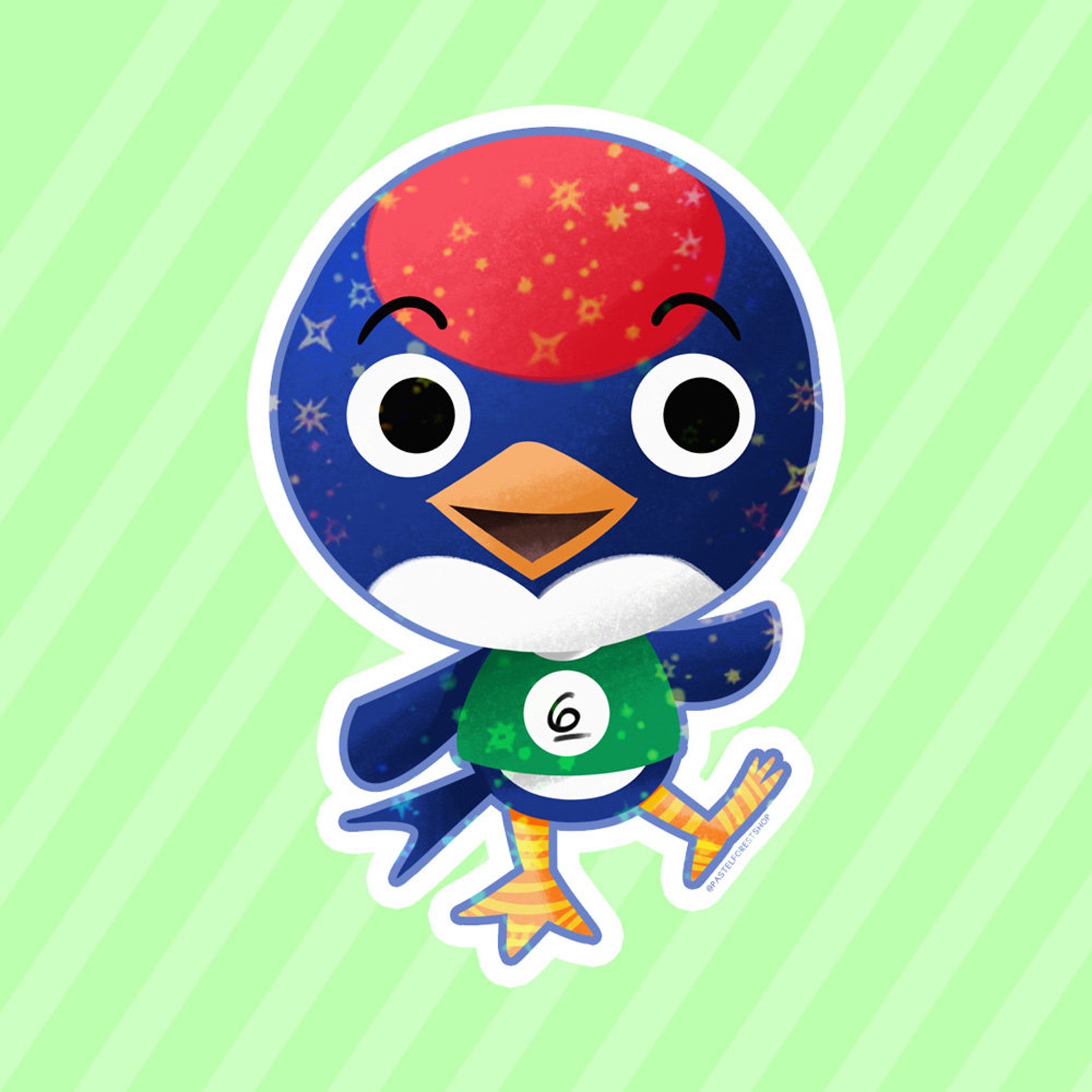 Jay Animal Crossing Cute Vinyl Sparkly Star Holographic Etsy