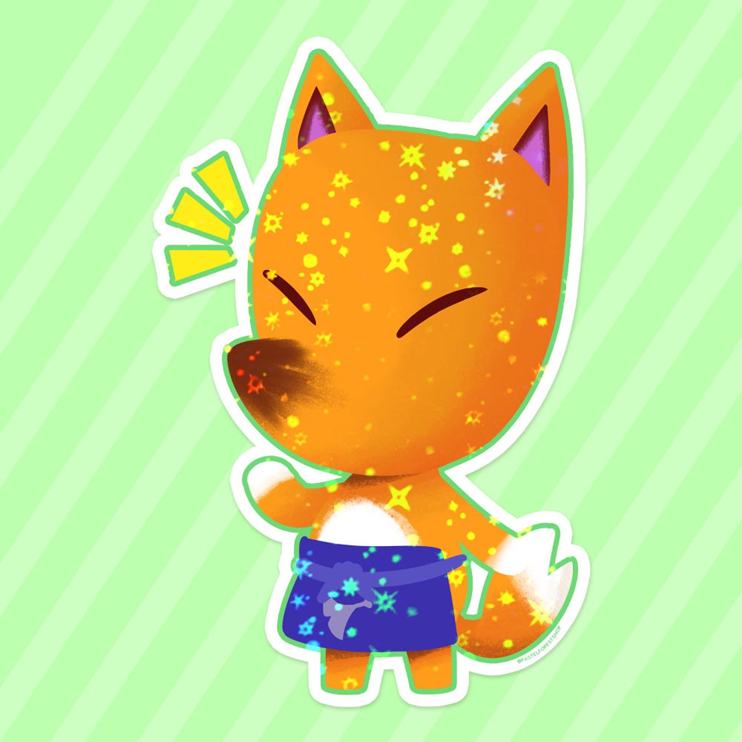 Redd Animal Crossing Lindo vinilo brillante estrella Etsy España