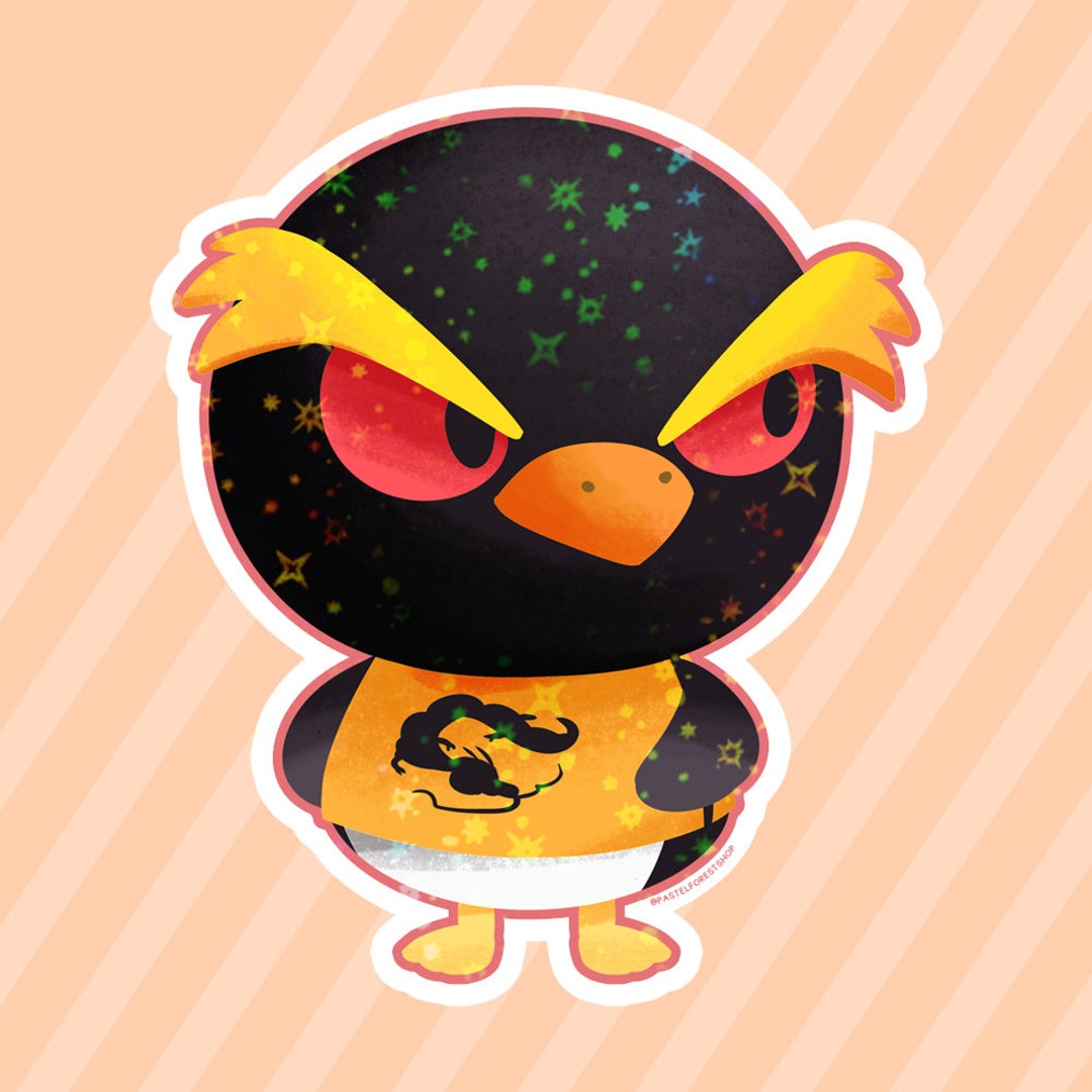 Hopper Animal Crossing Cute Vinyl Sparkly Star Holographic Etsy