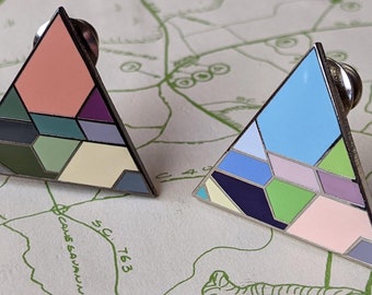 Soil Texture Pyramid Hard Enamel Pin