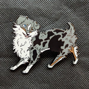 Blue Merle Australian Shepherd Hard Enamel Pin