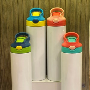 Sublimation water bottle, 20oz Kids flip top sublimation water bottle, 20oz water bottle, flip top tumbler