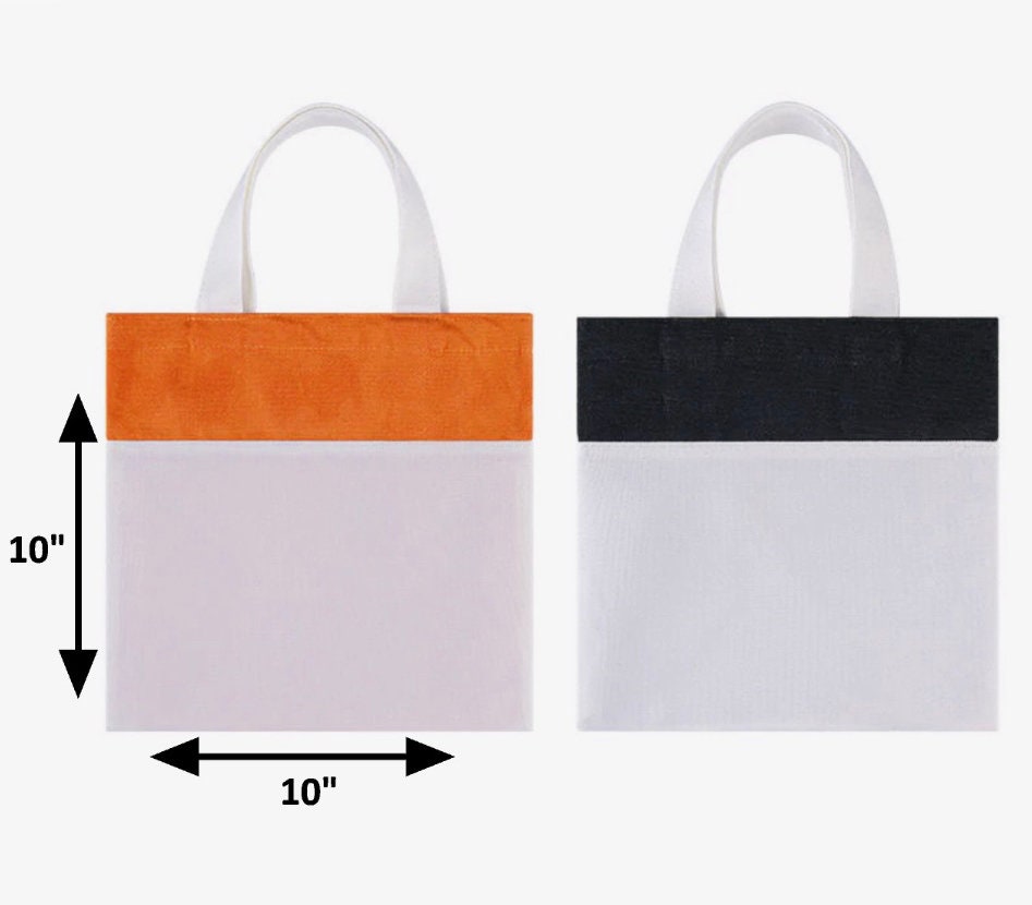 10Pcs 37cm*42cm DIY Printed Sublimation Blank Shopping Bag Canvas Tote Bag  Gift