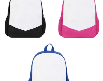 Sublimation back packs, kids back packs, school bag, book bag, youth back pack