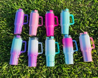 40oz Sublimation Tumbler with Removable Handle, shimmer tumbler, 40oz tumbler with handle, sublimation blank