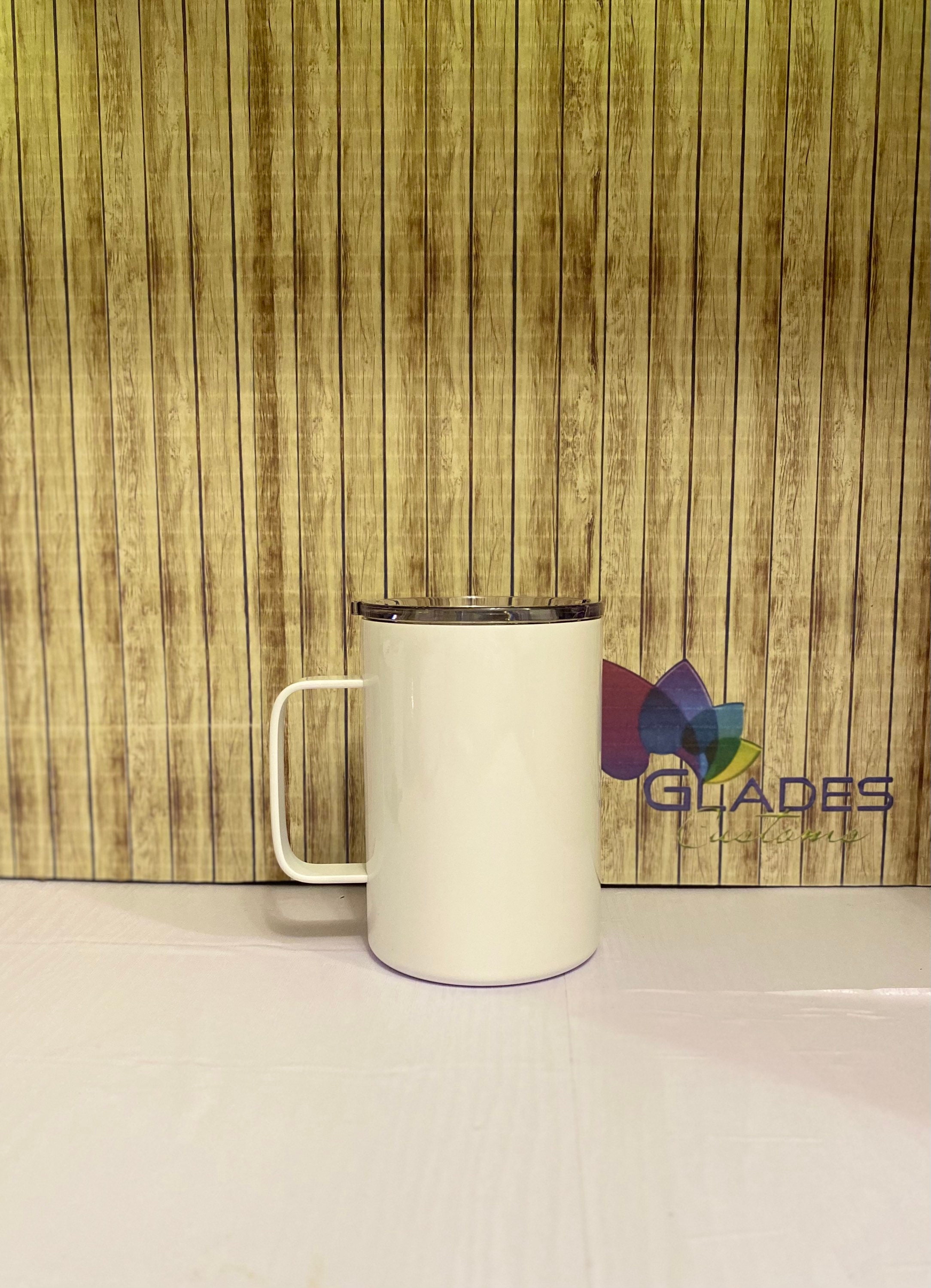 Stainless Steel Sublimation Cup with Straw - 16oz