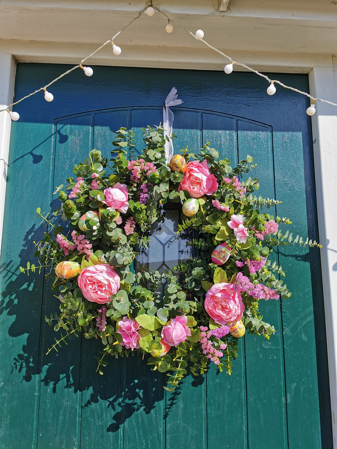 Beautiful Fresh Door Wreath Easter or Funeral Tribute Etsy