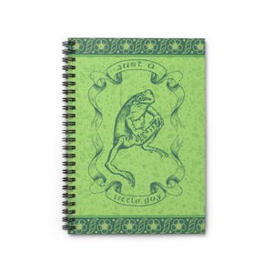 Whimsical Frog Spiral Notebook, Cute Journal for Students and Artists, Eco-Friendly Gift for Birthdays, Just a Little Guy Design