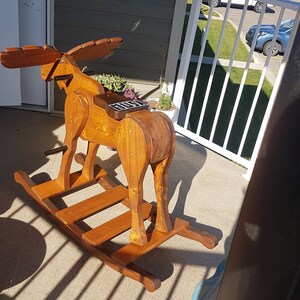 Personalized Handmade Wooden Custom Rocking Moose - Etsy Canada